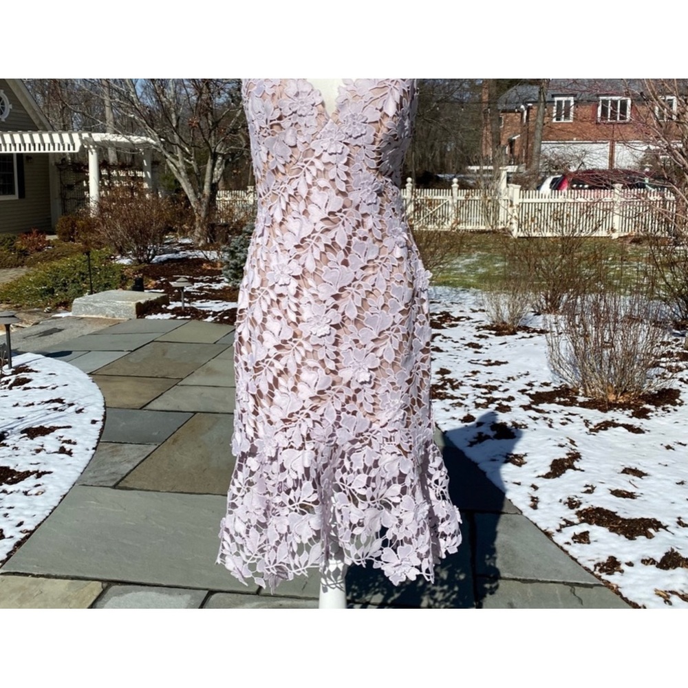 NEW BHLDN Marina Floral Crochet Dress in Lilac Purple NWT